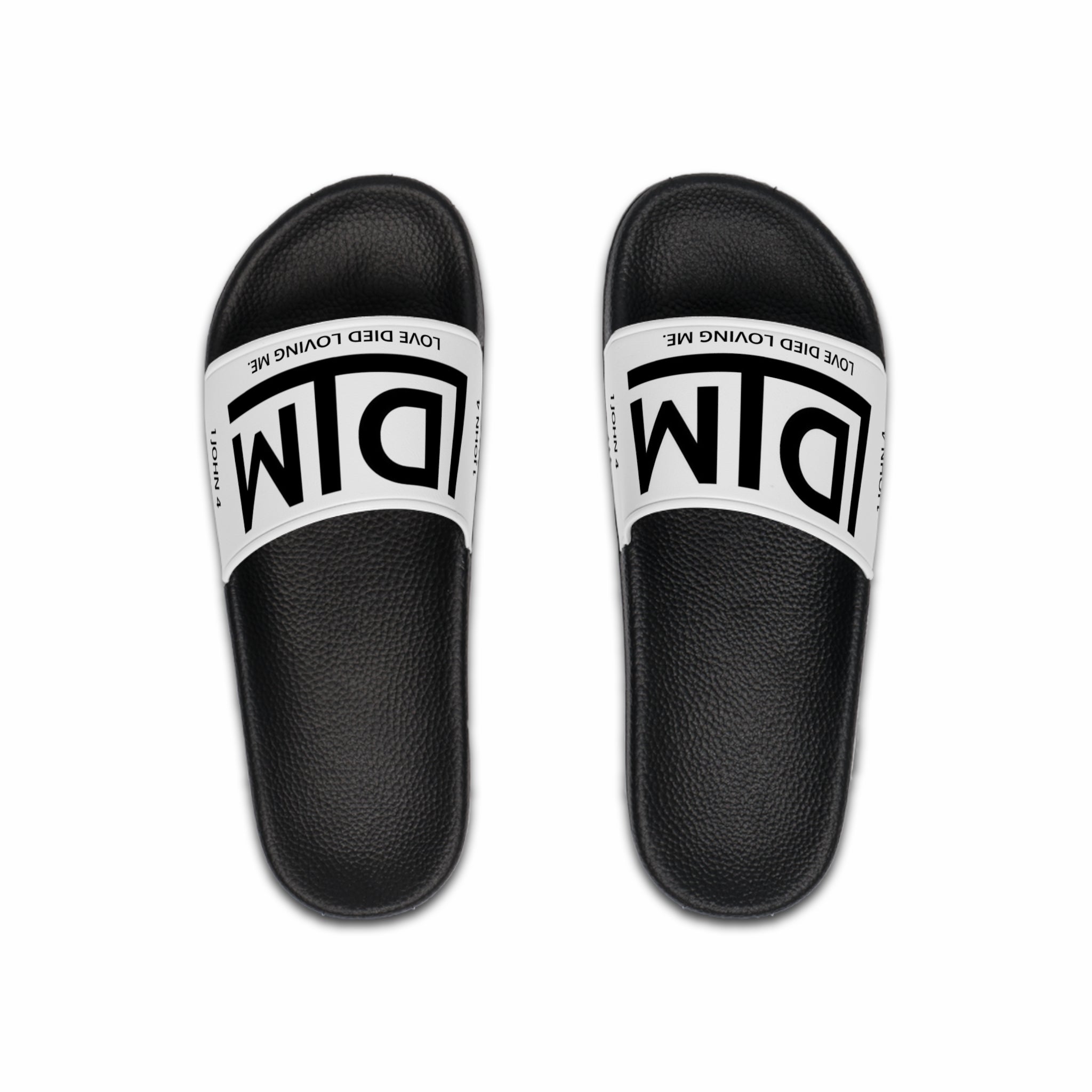 Love Died Loving Me - Men's Slides (White)