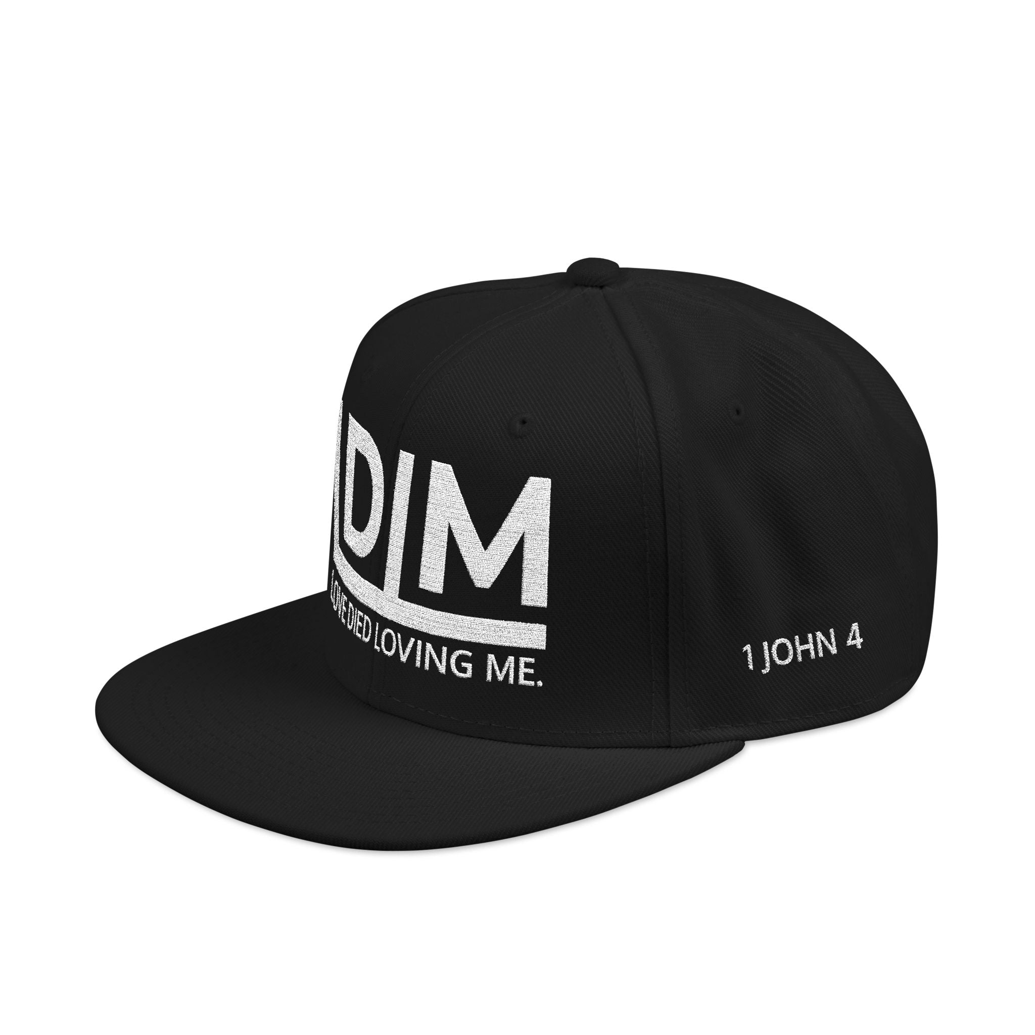 Love Died Loving Me - Embroidered Snapback Cap (White Logo)